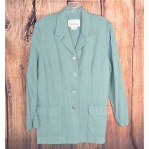 Lois Snyder Dani Max Vintage Blazer Jacket Size 10‎ Women Light Green